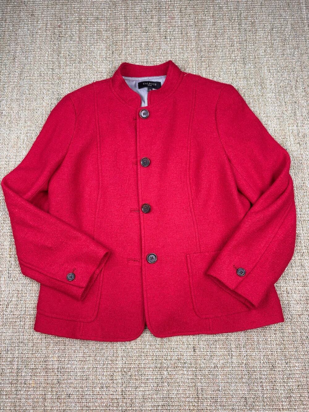 🧥 Talbots Petites Wool Blend Jacket | 10P | Red